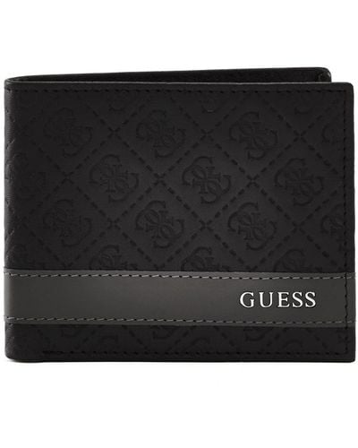 Guess Leather Slim Bifold Wallet - Black