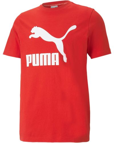PUMA Pua Select Classics Logo Short Sleeve T-shirt - Red