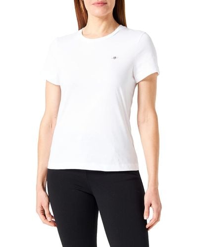 GANT Reg Shield T-shirt T Shirt - Weiß