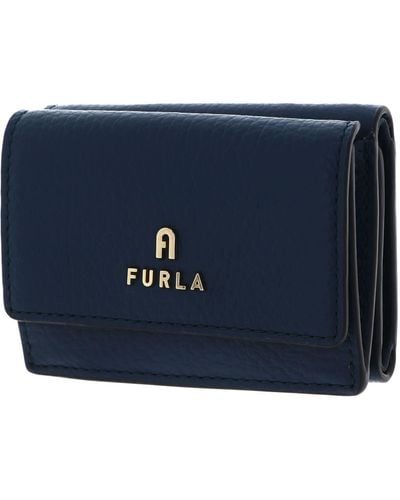 Furla Vitello St. Eracle Compact Wallet S Blu Jay