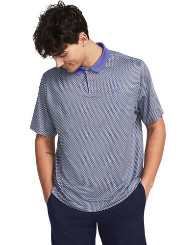 Under Armour S Matchplay Stripe Polo Extra Large Starlight - Blue