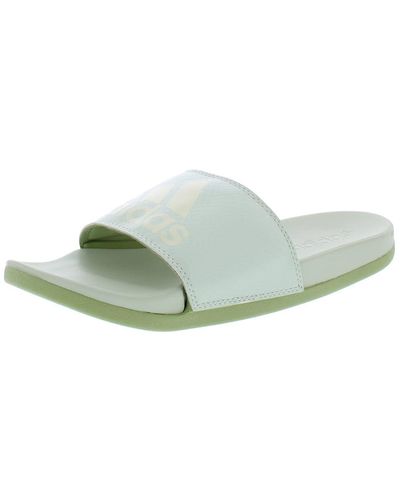 adidas Adilette Comfort Slides Linen Green/Zero Metallic/Magic Lime 5 B - Grün