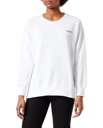 Pepe Jeans Calista Crew Sweater - Blanc
