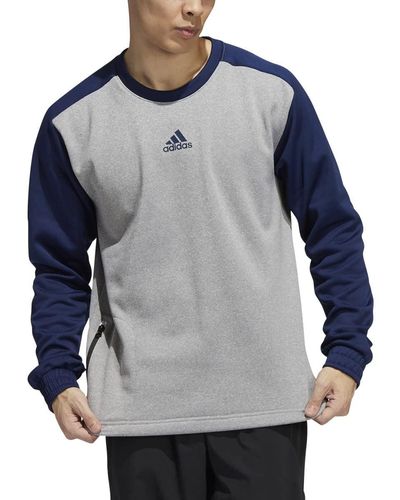 adidas S Team Issue Long Sleeve Crew Shirt Xl - Blue