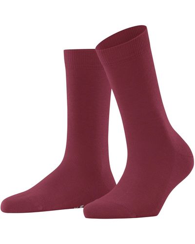 FALKE Socken Family W SO Baumwolle einfarbig 1 Paar - Rot