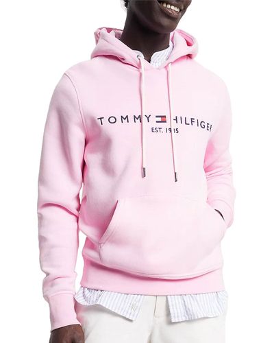 Tommy Hilfiger Regular Fit Hoodie mit aufgesticktem Logo - Pink