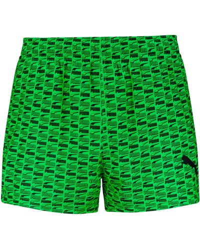 PUMA Swim Logo Print Short Shorts 1p - Groen