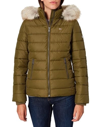 Tommy Hilfiger Tjw Essential Hooded Jacket Padded in Natural | Lyst UK
