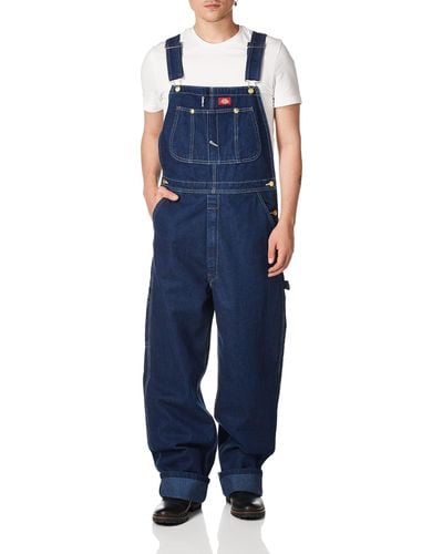 Dickies Mens Classic Bib Overalls And Coveralls Workwear Apparel - Blue