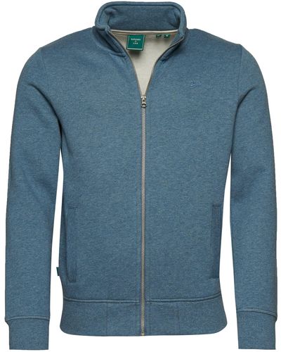 Superdry Vintage Logo Emb Zip Track Cardigan Sweater in Grey for Men | Lyst  UK