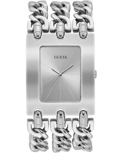 Guess Analogue Quartz Watch With Stainless Steel Strap W1274l1 - Grey