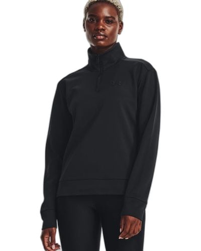 Under Armour S Fleece Quarter Zip Top Black M