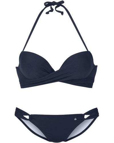 S.oliver Push-Up-Bikini Set in Navy - Blau