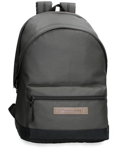 Pepe Jeans Truxton Laptop Backpack Double Compartment 15.6" Grey 31x44x15cm Cotton