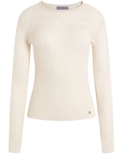 Guess Pullover Point ouvert Femme Niky - Weiß