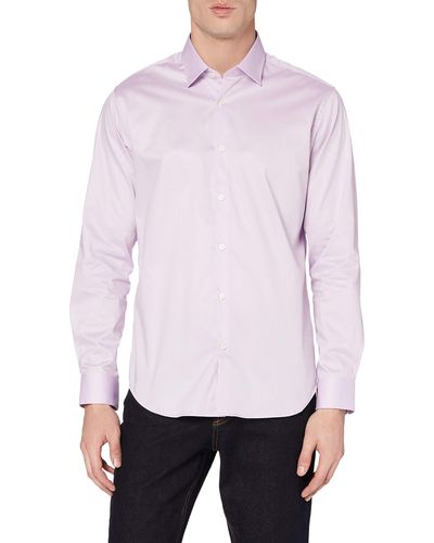 Meraki Long Sleeve Regular Fit Dress Shirt - Purple
