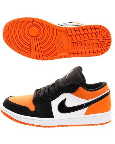 Nike Jordan AIR 1 Low White/Black-Starfish 40 1/2 - Orange