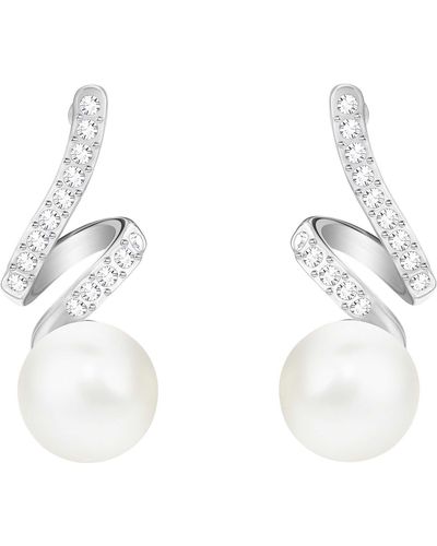 Swarovski Ohrringe aus Modeschmuck – - Weiß