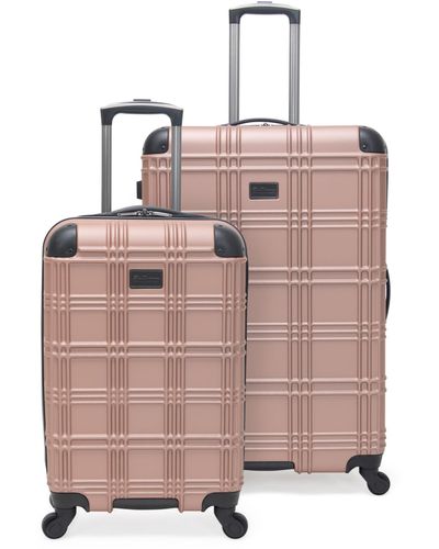 Ben Sherman Nottingham Lightweight Hardside 4-wheel Spinner Travel Luggage - Pink