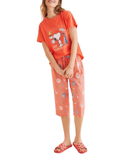 Women'secret Pyjama-set Voor - Oranje