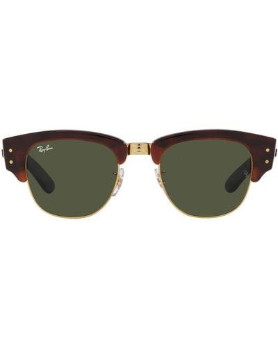 Ray-Ban Occhiali da Sole MEGA CLUBMASTER RB 0316S Tortoise/Green 53/21/145 unisex - Nero