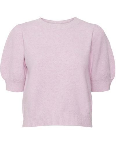 Vero Moda Vmdoffy Ga Noos 2/4 O-neck Pullover Knitted Jumper - Pink