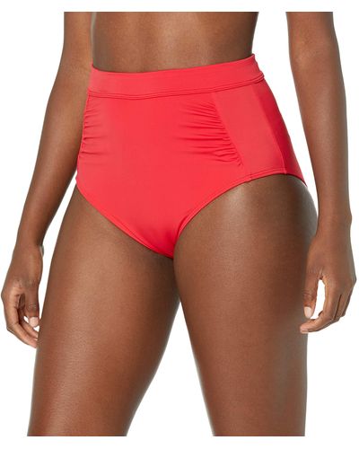 Amazon Essentials Braga Alta de Bikini Mujer - Rojo