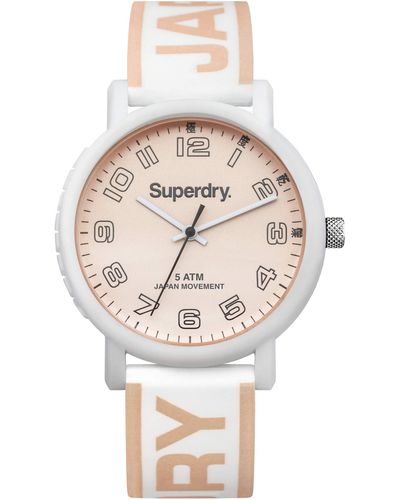 Superdry Silicone Watch White - Natural