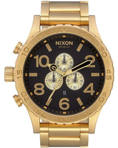 Nixon Chronograph Quarz Uhr mit Edelstahl Armband A083-510-00 - Mettallic