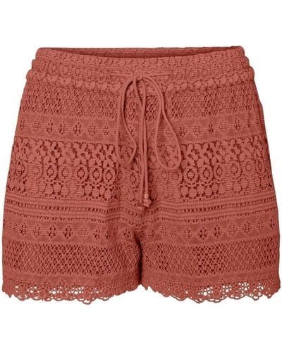 Vero Moda Vmhoney Lace Shorts WVN - Rot