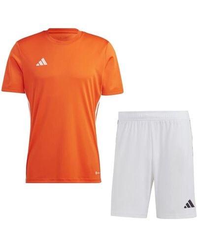 adidas Fußball Tabela 23 Trikotset Trikot Shorts orange weiß Gr M
