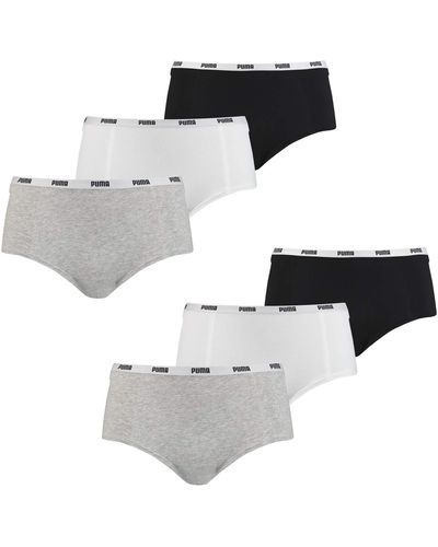 PUMA Unterwäsche Unterhosen 2X 3er Mini Shorts im Vorteilspack - Mettallic