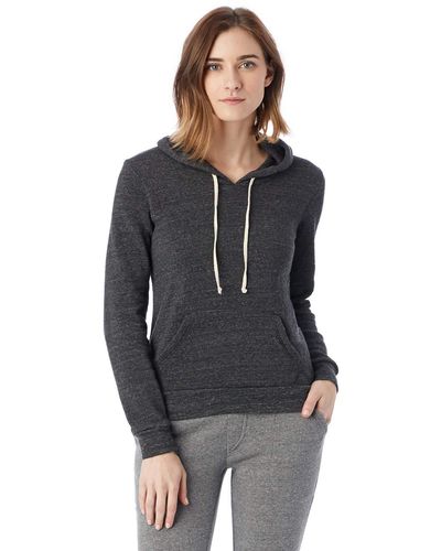 Alternative Apparel Womens Athletics Hoodie Hooded Sweatshirt - Gray