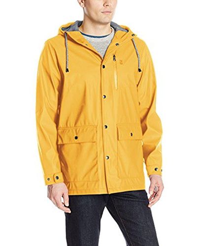 Izod Waterproof Rain Slicker Jacket - Yellow