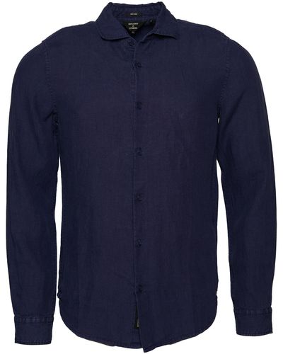 Superdry Studios Casual Linen L/S Shirt Sweatshirt - Blau