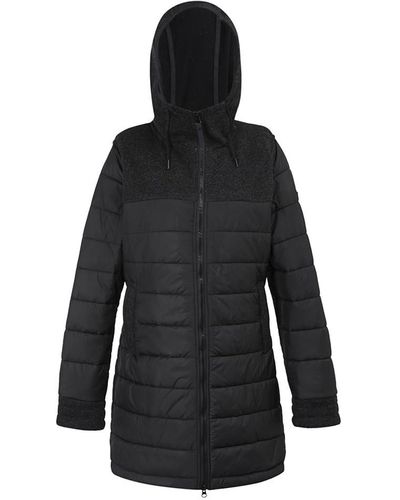 Regatta S Melanite Padded Insulated Hooded Jacket Coat - Black