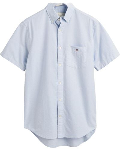 GANT S Oxford Short Sleeve Shirt Light Blue Xxl