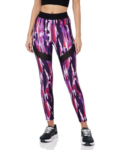 FIND Printed Mesh Sports Tights - Multicolor