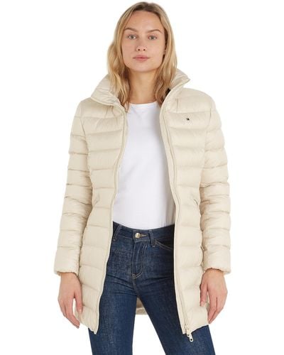 Tommy Hilfiger Mujer Abrigo de plumas Padded Global Stripe Coat invierno - Neutro