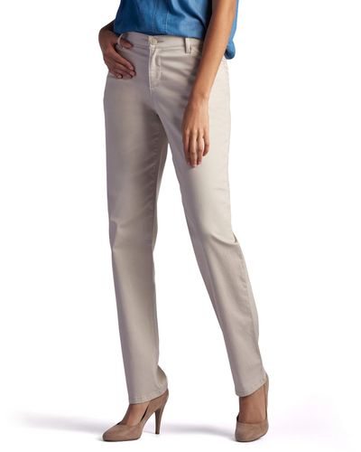Lee Jeans Relaxed Fit All Day Straight-leg Pant Parchment 8 Long Us - Natural