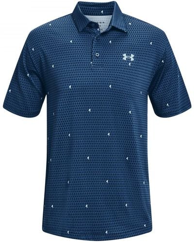 Under Armour Playoff 2.0 Golf Polo Short-sleeved, - Blue