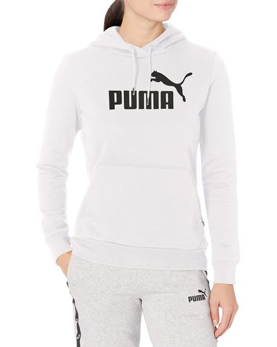PUMA Plus Size Essentials Fleece Hoodie - White