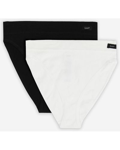Lee Jeans S Seamless High Leg Briefs in Black/White | Soft - Schwarz