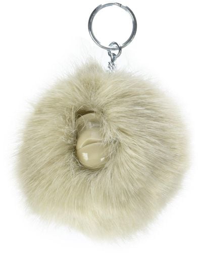 Kipling Pompom Monkey Keyring - Natural