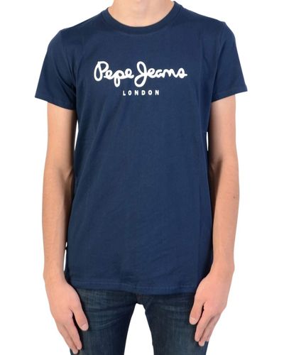 Pepe Jeans Art PB501228 Camiseta - Azul