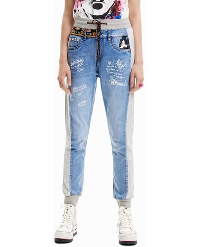 Desigual Denim_Mickey 5007 Pantalon décontracté - Bleu