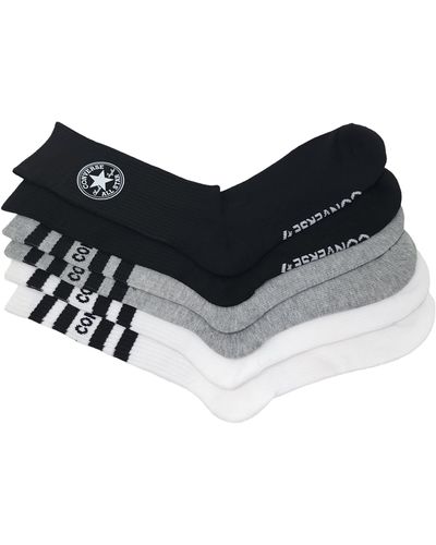 Converse Half Cushion Crew Socks 3-pack Size 6-12 - Grey
