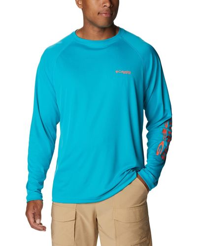 Columbia Terminal Tackle Long Sleeve Shirt Hiking - Blue