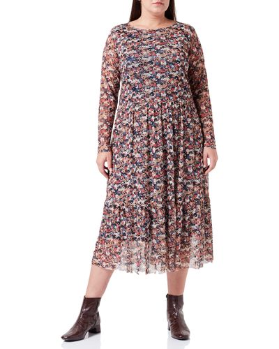 Tom Tailor Plusize Maxi Kleid mit Blumenmuster 1034698 - Lila