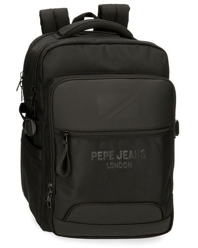 Pepe Jeans Bromley Laptop Backpack Black 28x40x16cm Polyester 17.92l